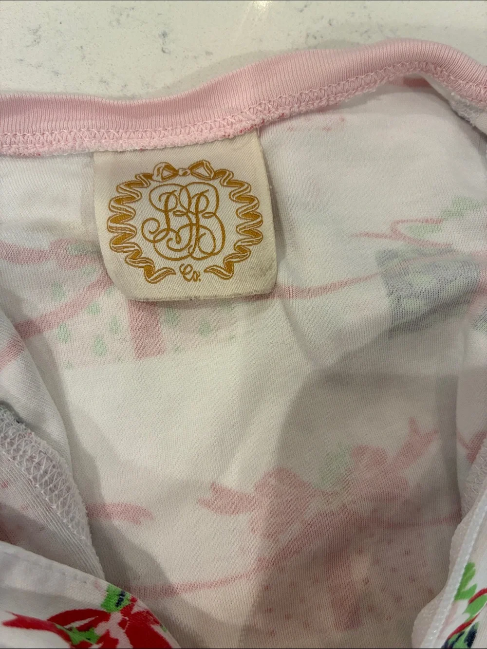 The Beaufort Bonnet Company White Footed One-Piece with Red & Pink Gift Print